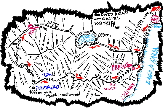 Tremalzo trail map